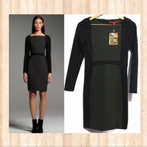 NWT Narcisco Rodriguez black & grey sheath dress